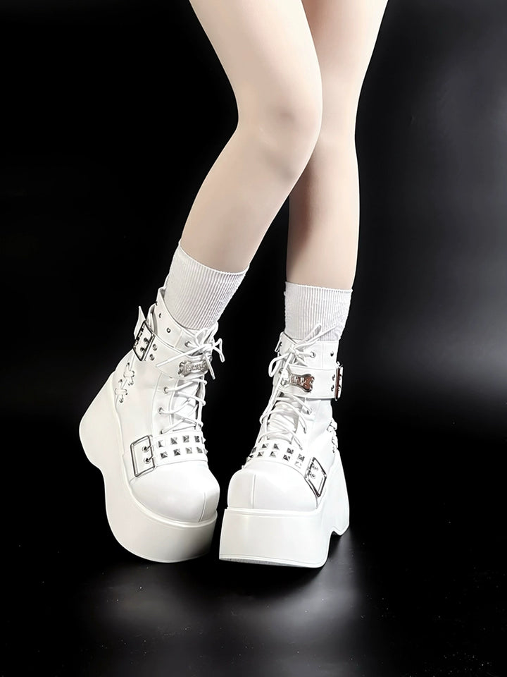 Punk Platform Shoes Subculture Thick-soled Boots Martin boots 40870:697278