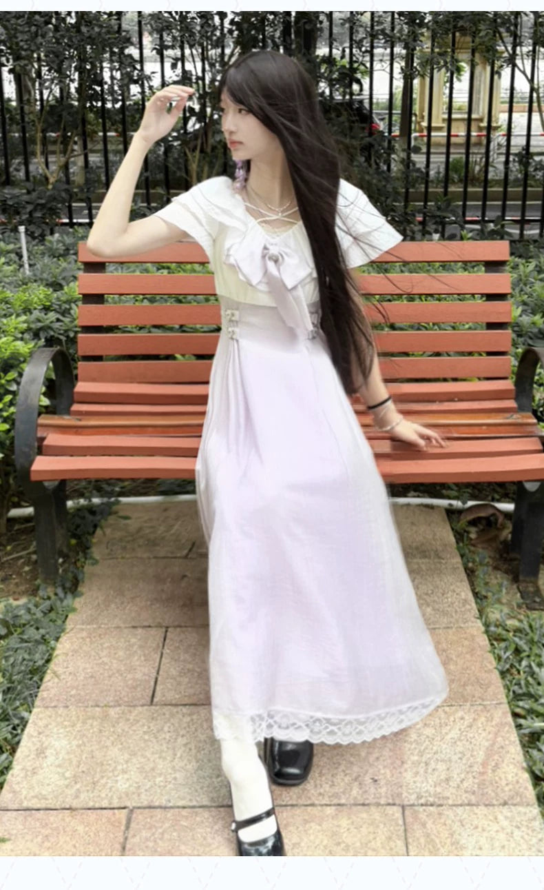 Summer Seiso Kei Dress, Cross Strap Neckline 44975:831974