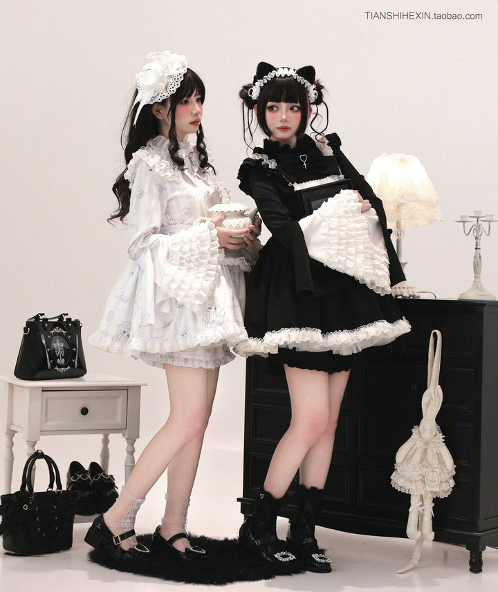 Maid-Inspired Dress Outfit, Detachable Apron 44427:807832