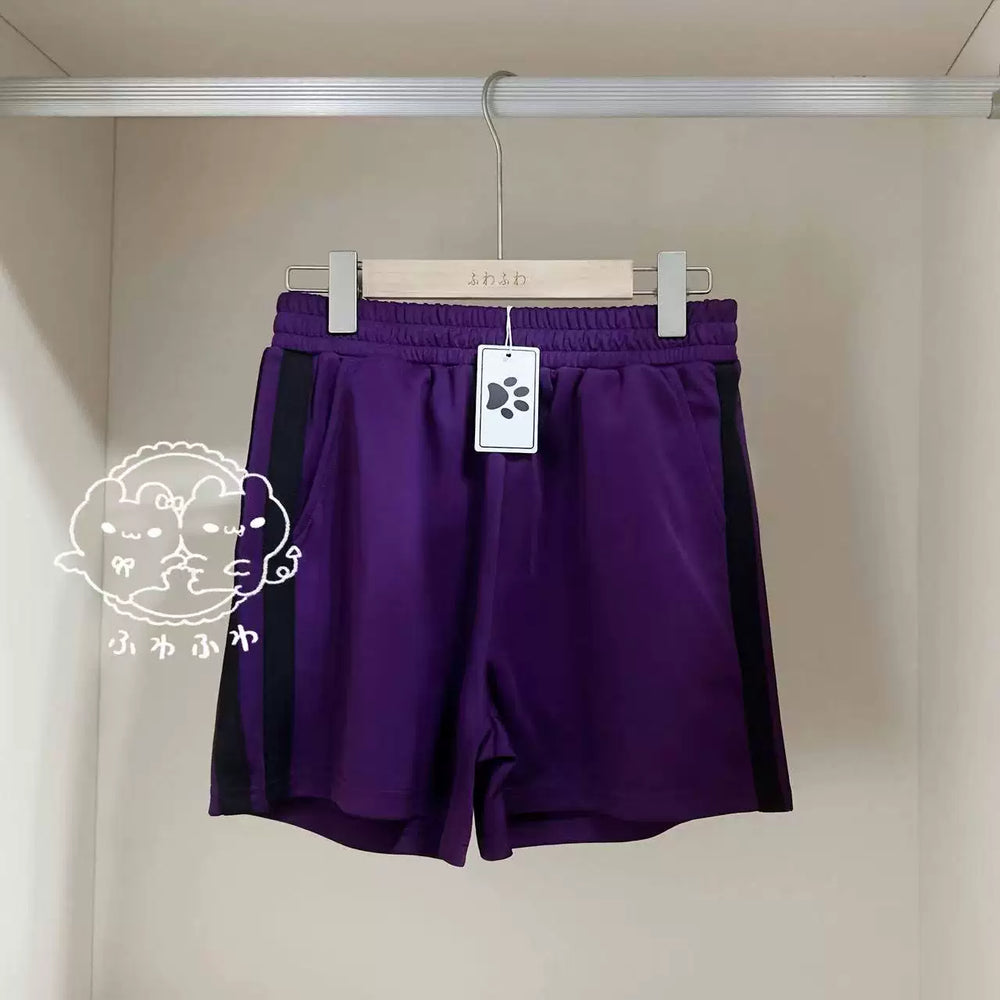 Purple Jersey Pants & Shorts, Full Elastic Waist (Purple) 44859:826752