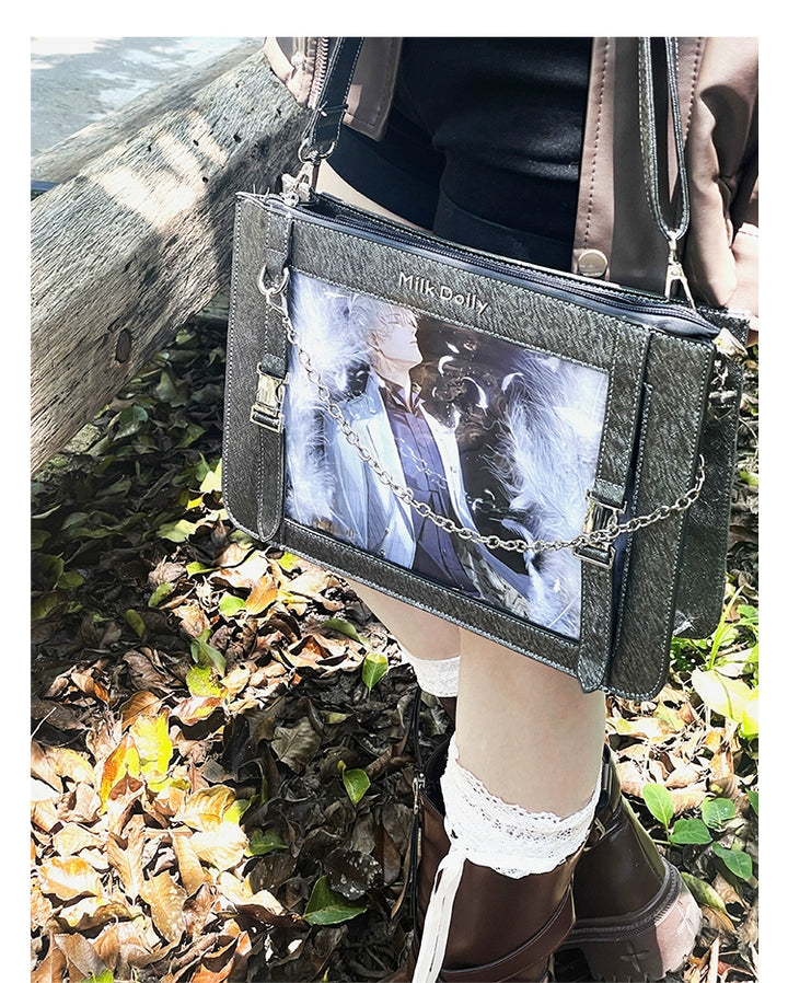 Square Crossbody Itabag, Detachable Chain 43234:779477