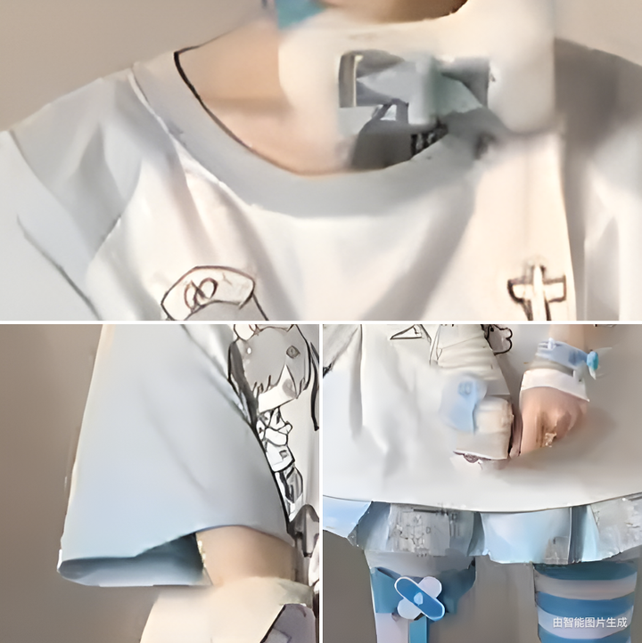 Summer Tenshi Kaiwai T-shirt, Front Nurse Print 45472:850140