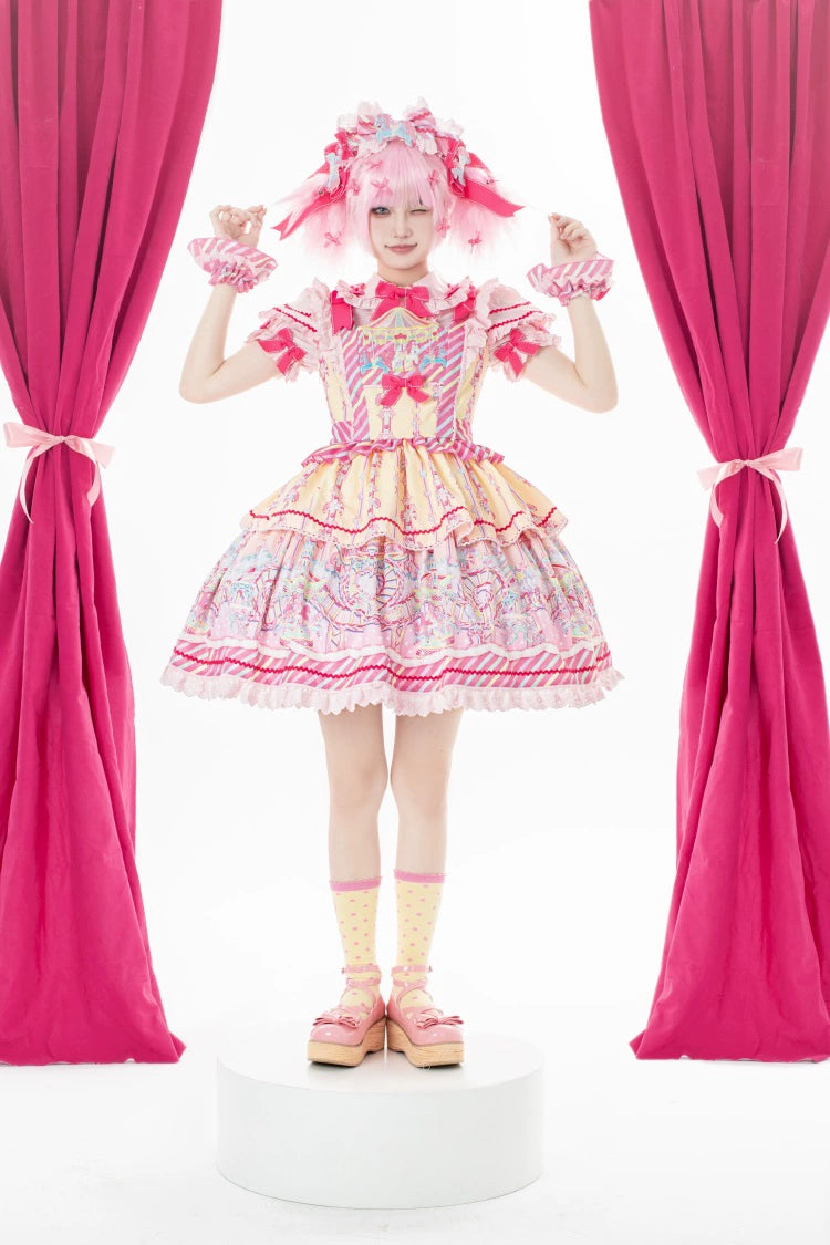 Sweet Lolita Dress Lolita Salopette JSK Set Multicolors 36482:552116