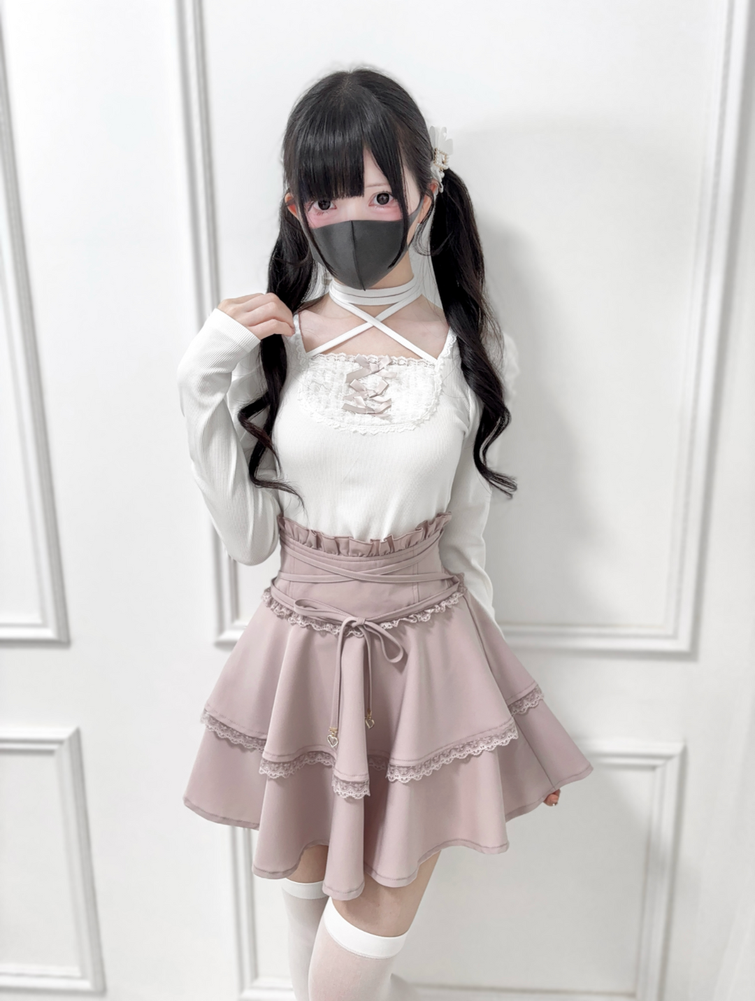 Ryousangata Knit Top, Halter Neck Tie 43828:786816