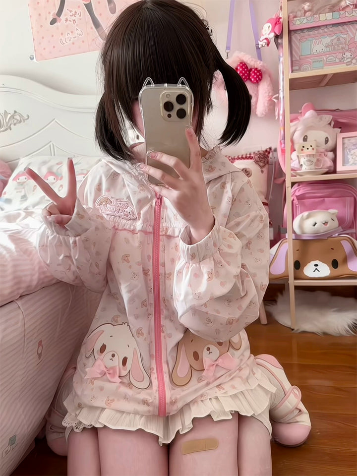 Pink Bunny Kawaii Jacket, UPF50 Sun Protection 42914:757483