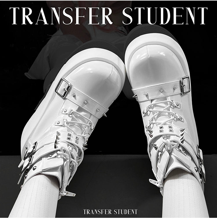 Black And White Platform Shoes Combat Boots â Honey Wardrobe