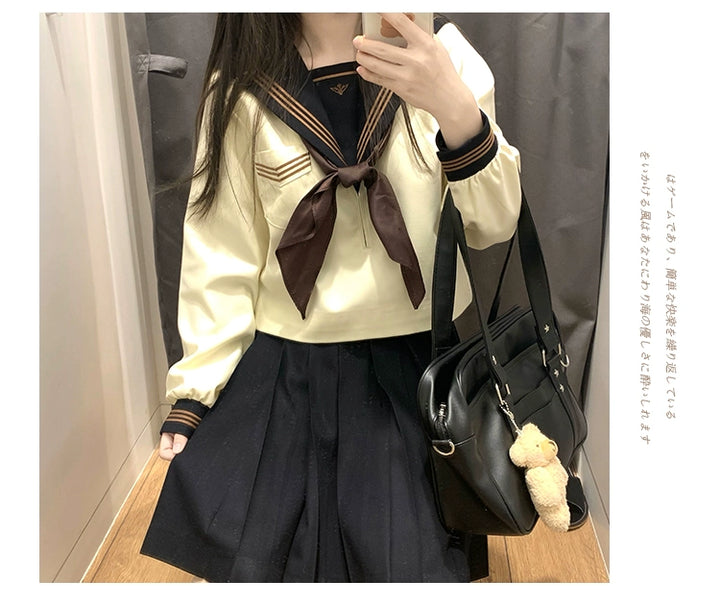 Autumn JK Uniform Sailor Top, Embroidered 43789:786063