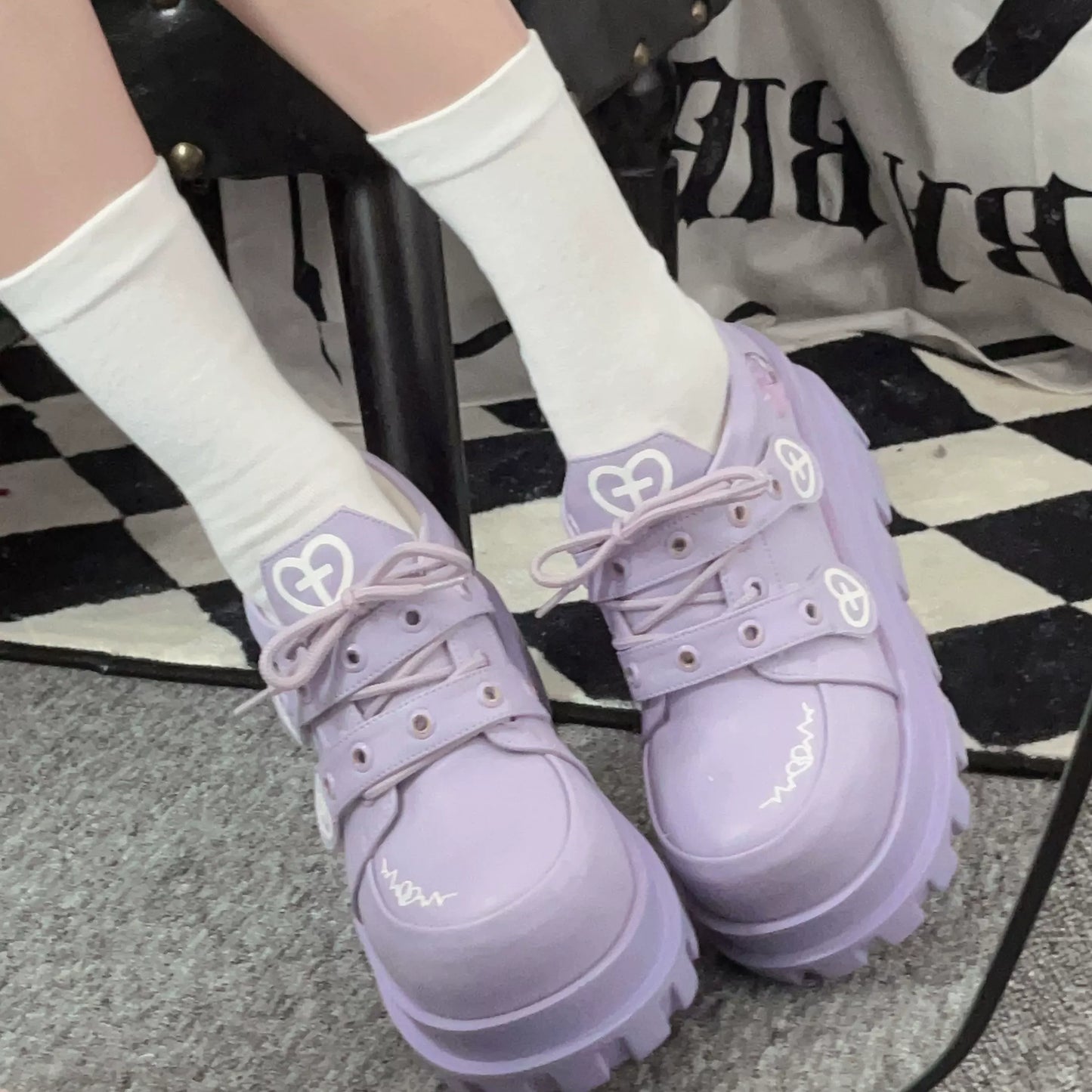Jirai Kei Punk Fashion Cross Platform Shoes 4Colors 28958:344142