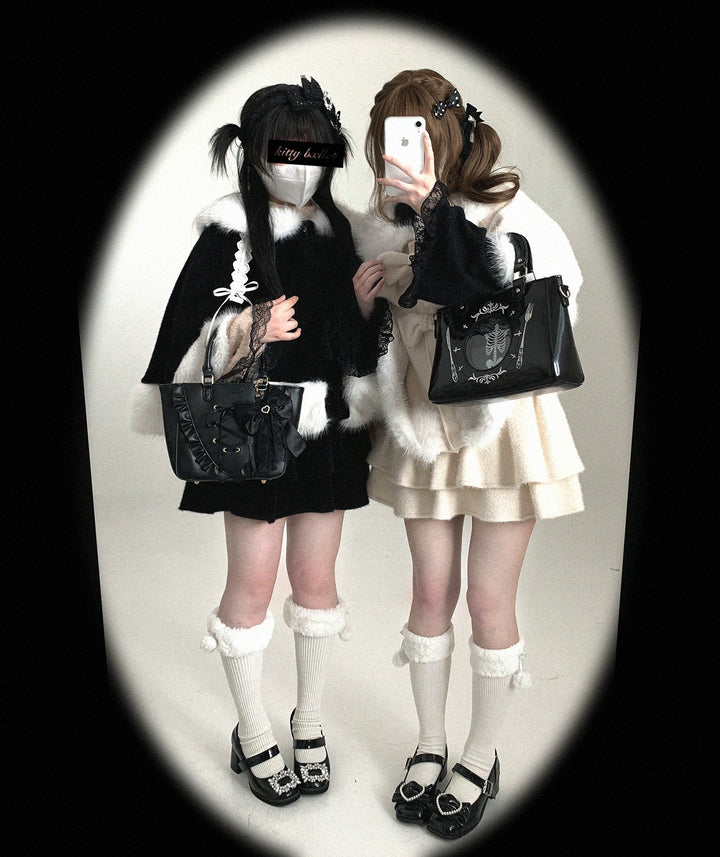 Sweet Bunny Ear Winter Cape, Polar Fleece Lining 44474:809735