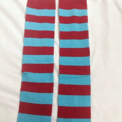 Punk Socks Striped Knee-High Length Socks Multicolor 36518:530314