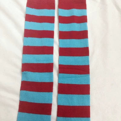 Punk Socks Striped Knee-High Length Socks Multicolor 36518:530314 36518:530314