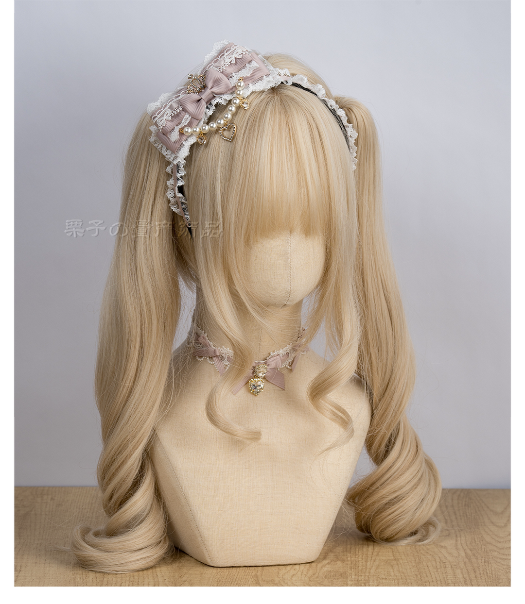 Jirai Kei Headband, Mini Crown & Rhinestone Pendant 44955:838718
