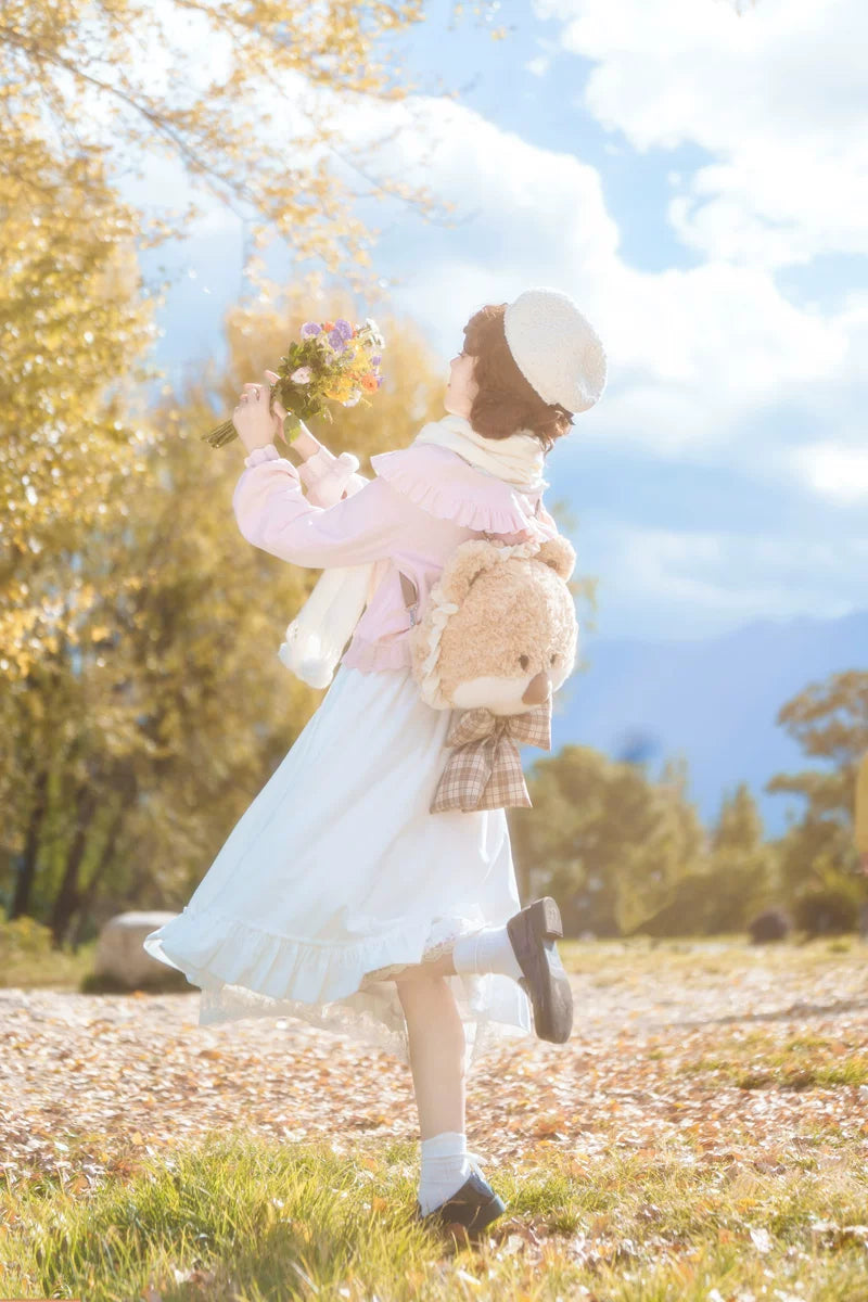 Sweet Pink Sweater Outfit, Skirt and Pants Available 44756:826898