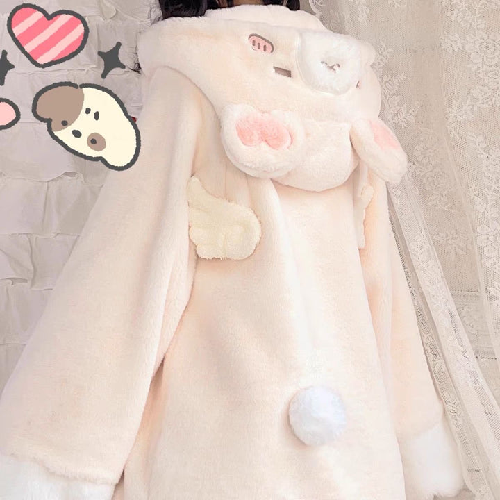 Lolita Plush Coat Bear Thick Cute Coat For Winter (2XL L M S XL) 32624:493352 (2XL L M S XL) 32624:493352