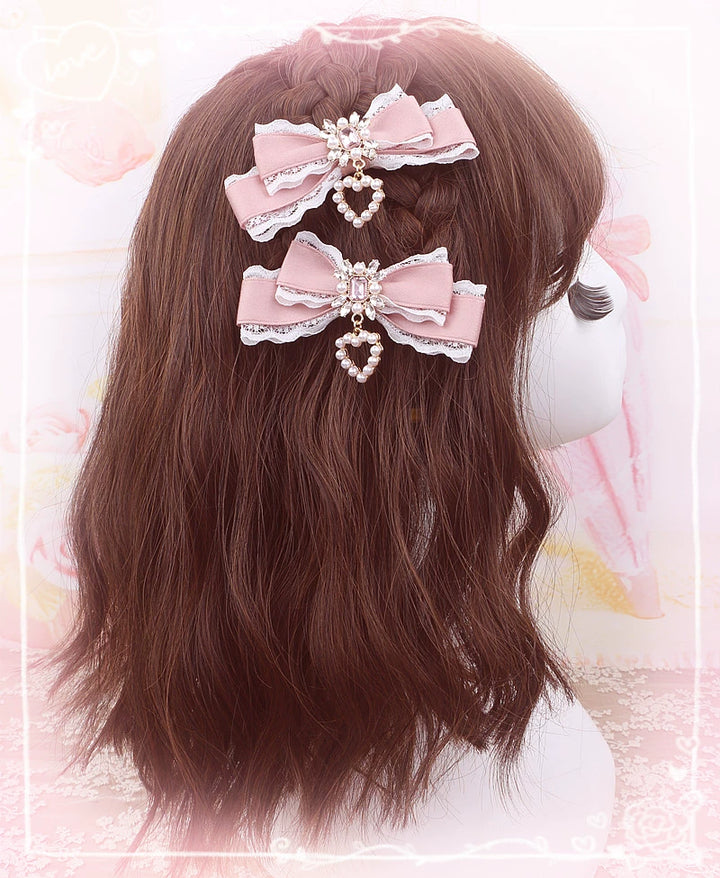 Jirai Kei Hair Clips Sweet Lace Barrettes Hair Accessory 38106:583028