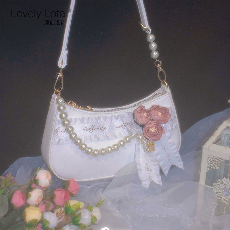 Lolita Handbag Heart Shaped Rose Crossbody Bag 35776:542028