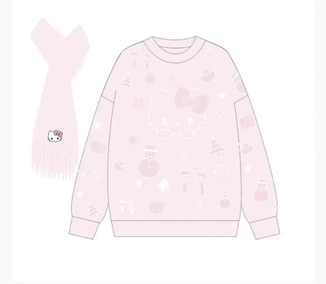 Kawaii Sweater Anime Cat Knitted Sweater (L M S XL / Pink) 39754:635400