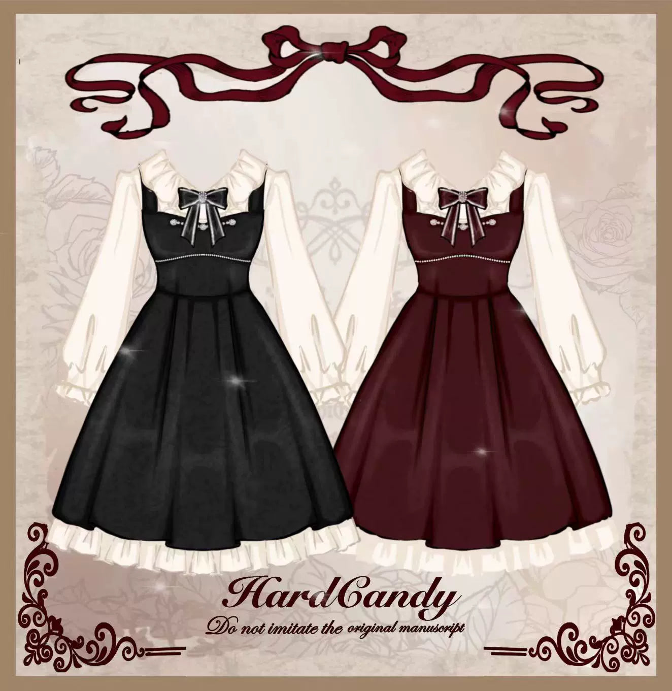 Plus Size French Retro Red Hepburn Fit Dress Set 22686:337150