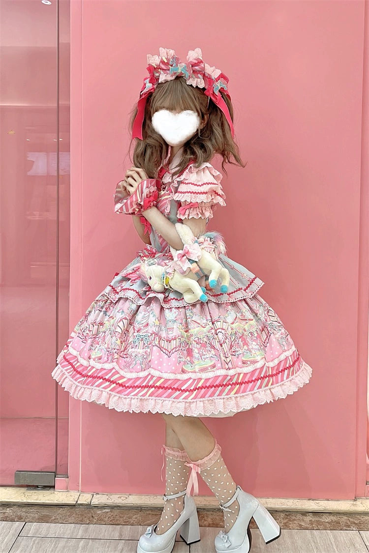 Sweet Lolita Dress Lolita Salopette JSK Set Multicolors 36482:552150