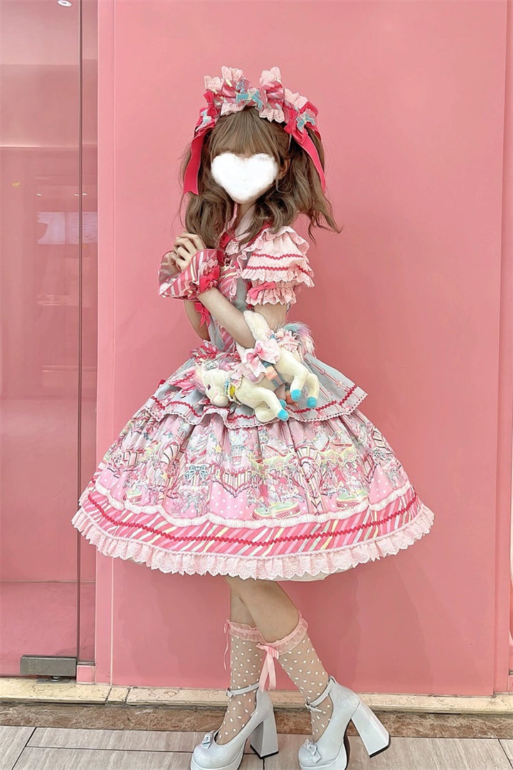 Sweet Lolita Dress Lolita Salopette JSK Set Multicolors 36482:552150 36482:552150