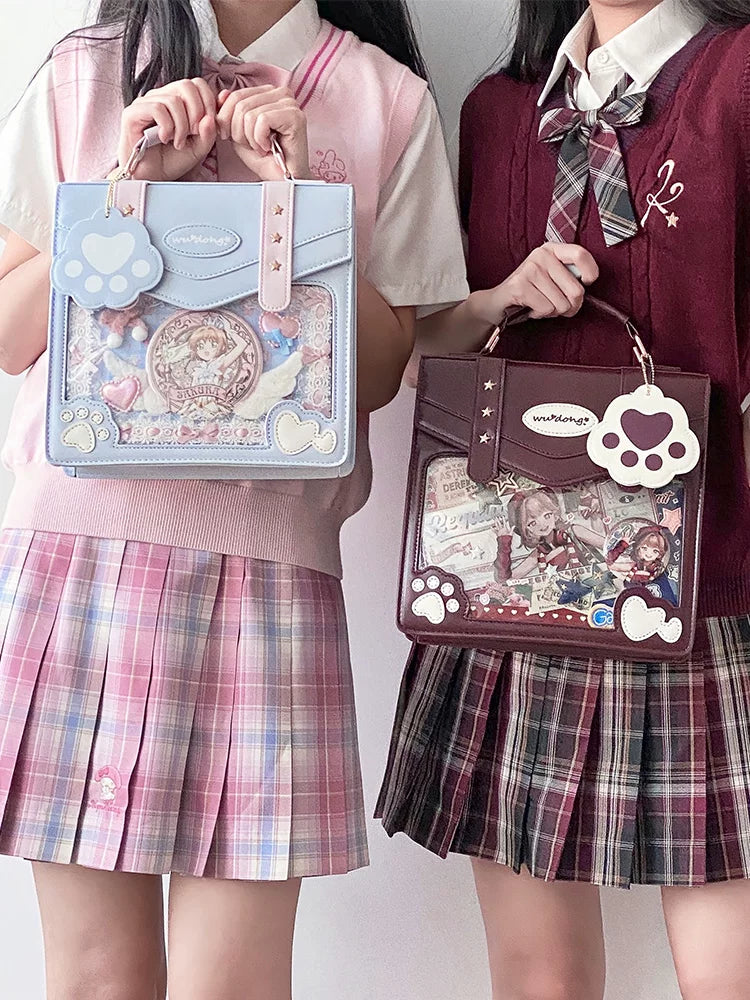 Cat Paw Ita Bag, Backpack with Clear Window 45421:848405