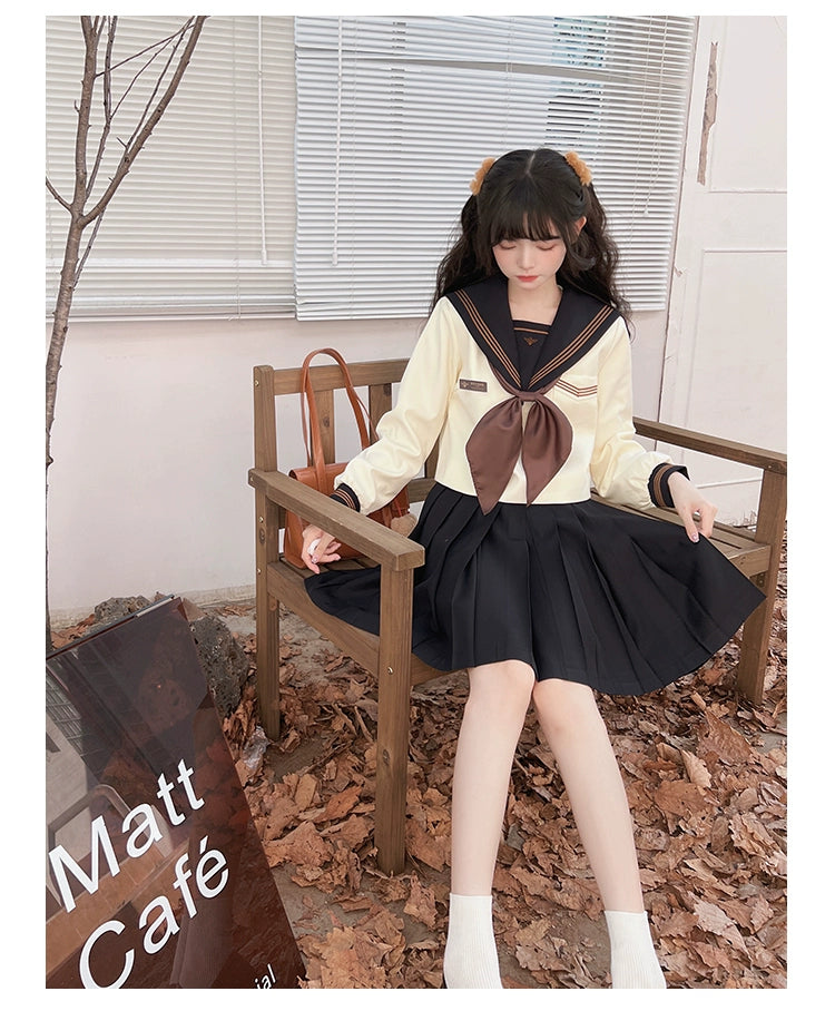 Autumn JK Uniform Sailor Top, Embroidered 43789:786026
