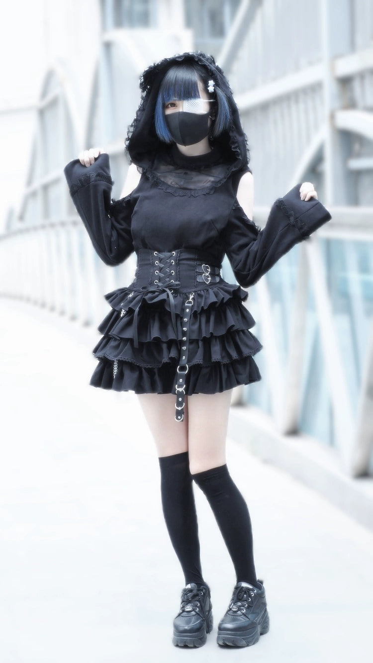 Jirai Kei Skirt With Removable Accessories in Two Styles 43240:772209