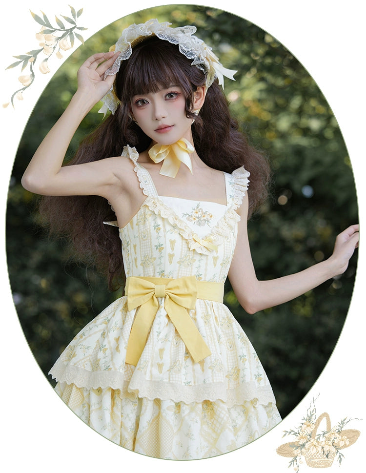 Lolita Dress Cottagecore Dress Embroidery Floral JSK 37114:550726