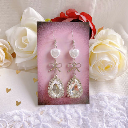 Jirai Kei Earrings Gothic Ear Hook With Rhinestones 37262:555800