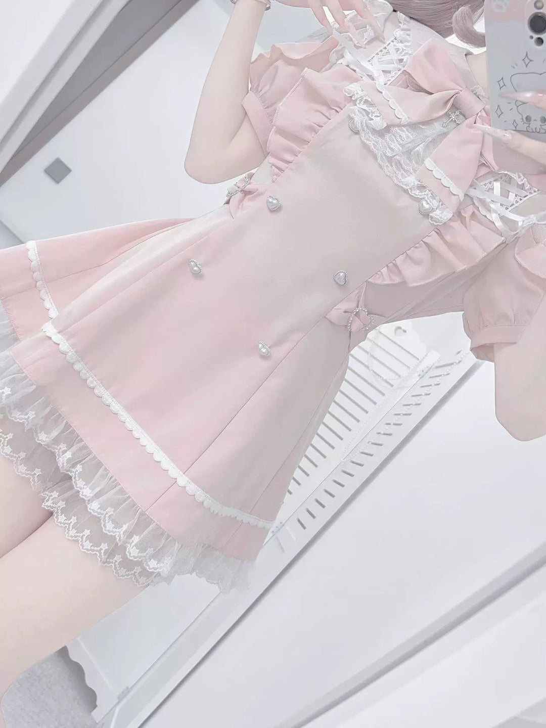 Ryousangata Dress Set, Heart-Shaped Cutout Back 43733:783984