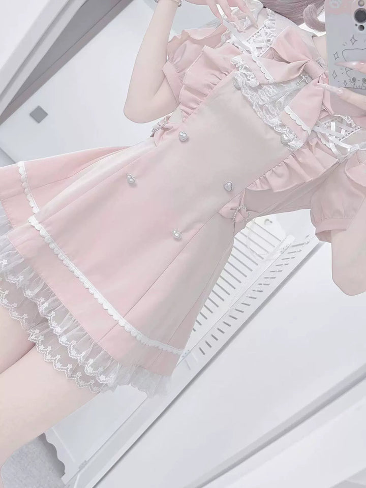 Ryousangata Dress Set, Heart-Shaped Cutout Back 43733:783984