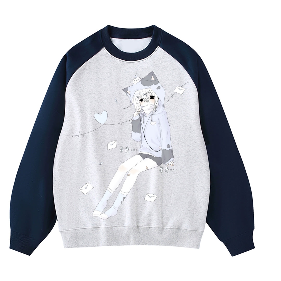 Kawaii Fashion Dark Blue Hoodie Unisex (L M XL) 29234:343072 (L M XL) 29234:343072