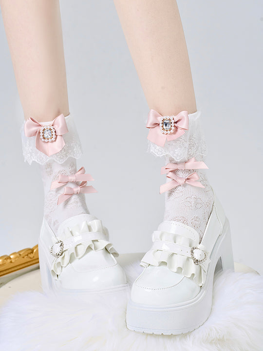 Kawaii Pink Skirt Heart Belt Lace Up Detail Ryousangata Fashion Style