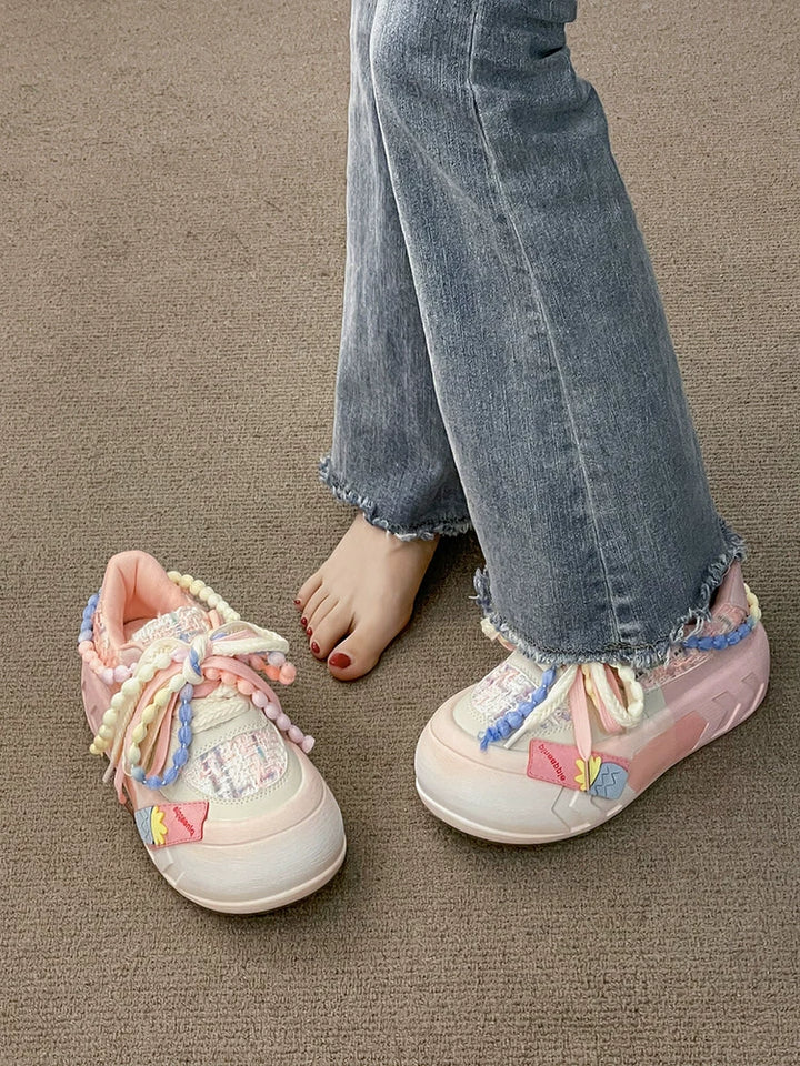 Kawaii Pink Blue Purple Shoes Pastel Platform Sneakers 31750:372458 31750:372458