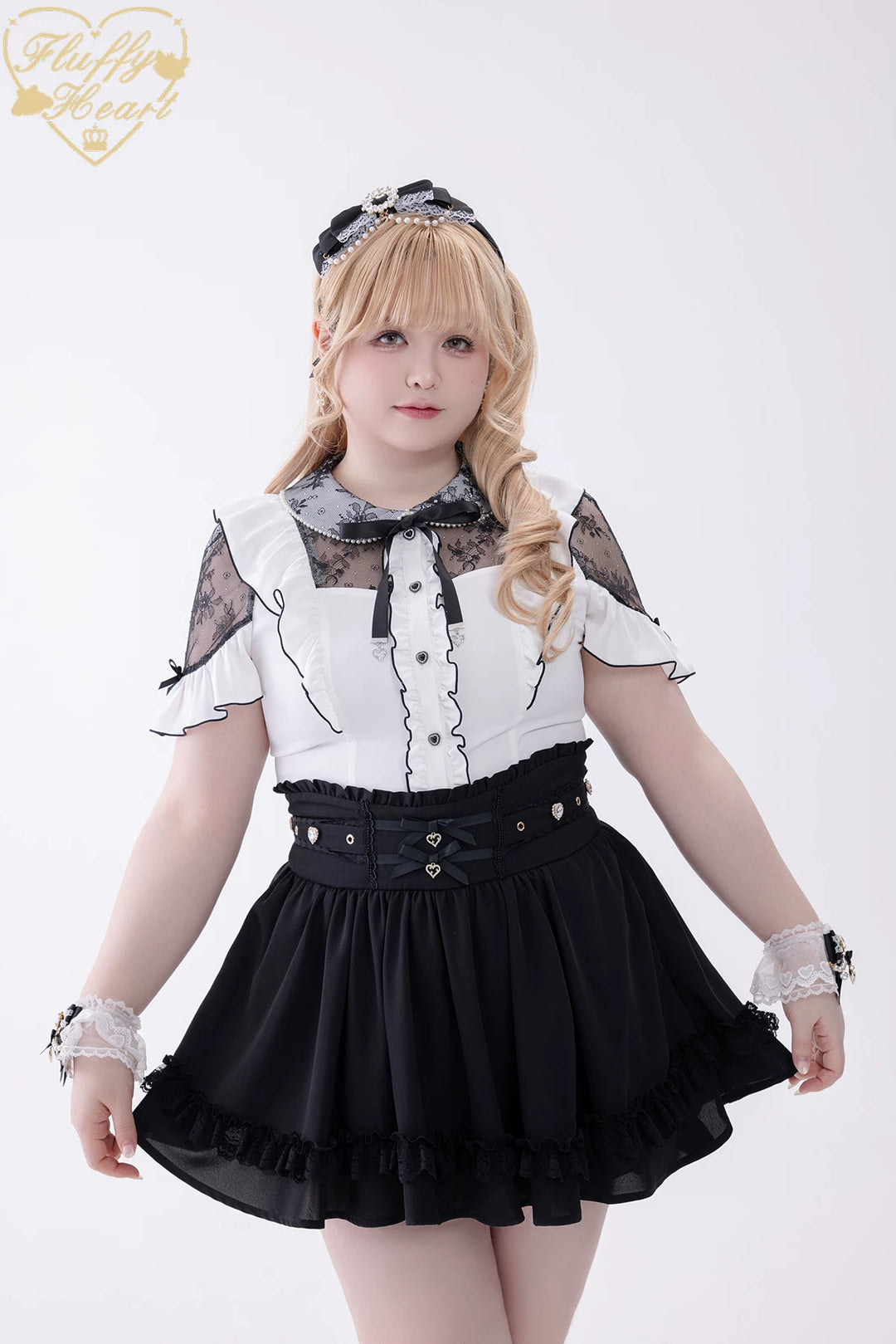 Jirai Kei High Waist Skirt, Built-in Safety Shorts 45720:860312