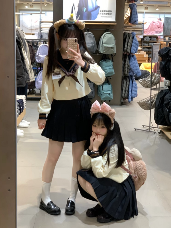 Autumn JK Uniform Sailor Top, Embroidered 43789:786002