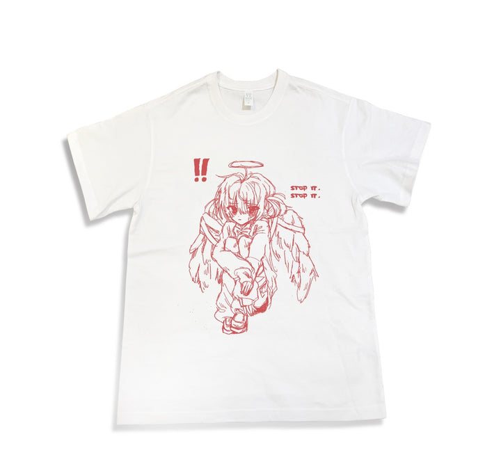 Tenshi Kaiwai T-Shirt Crying Boy Girl Print Unisex Top (2XL 3XL L M S XL) 29230:343176