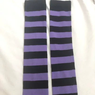 Punk Knee-High Striped Socks, Multiple Colors 45199:839668