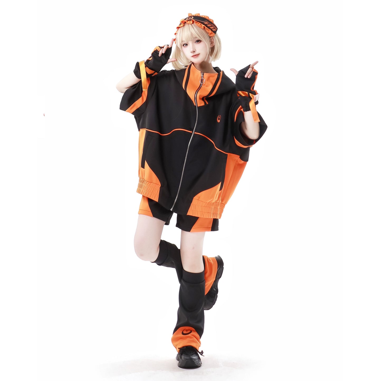 Jirai Kei Outfit Set Short Sleeve Sports Clothing Set 36794:546116
