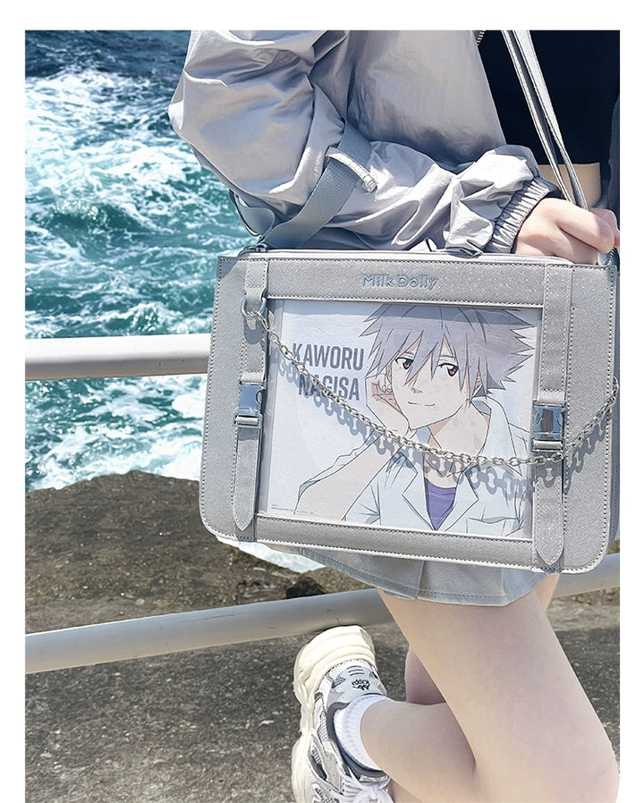 Square Crossbody Itabag, Detachable Chain 43234:779469