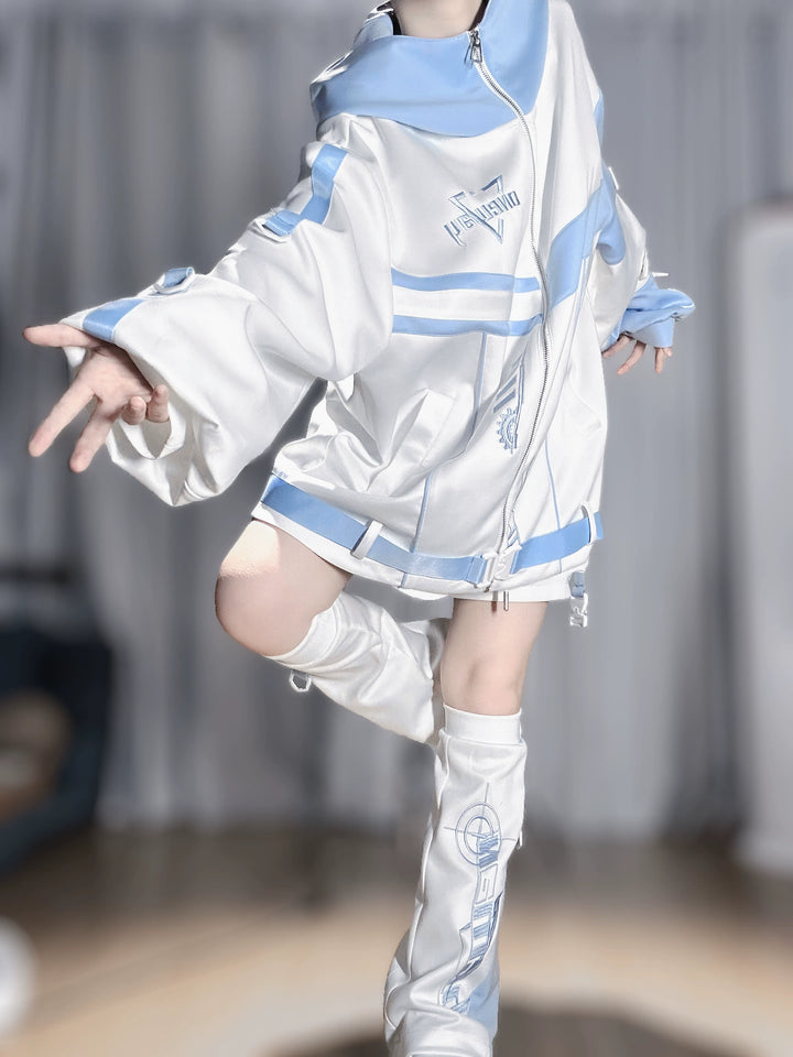 Tenshi Kaiwai Techwear Jacket & Elastic Shorts Set 45013:846206