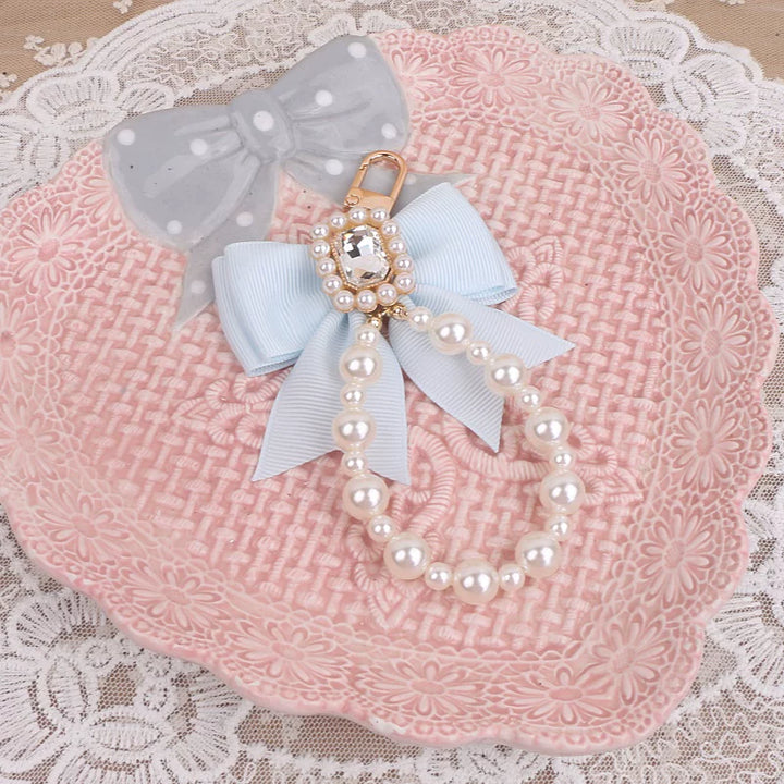 Ryousangata Rhinestone Wallet, Pom-Pom Pendant 45068:839575