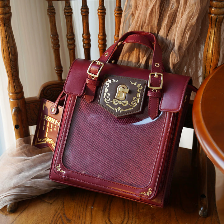 Vintage Embroidered Ita Bag, Clear Display Window 45415:846861