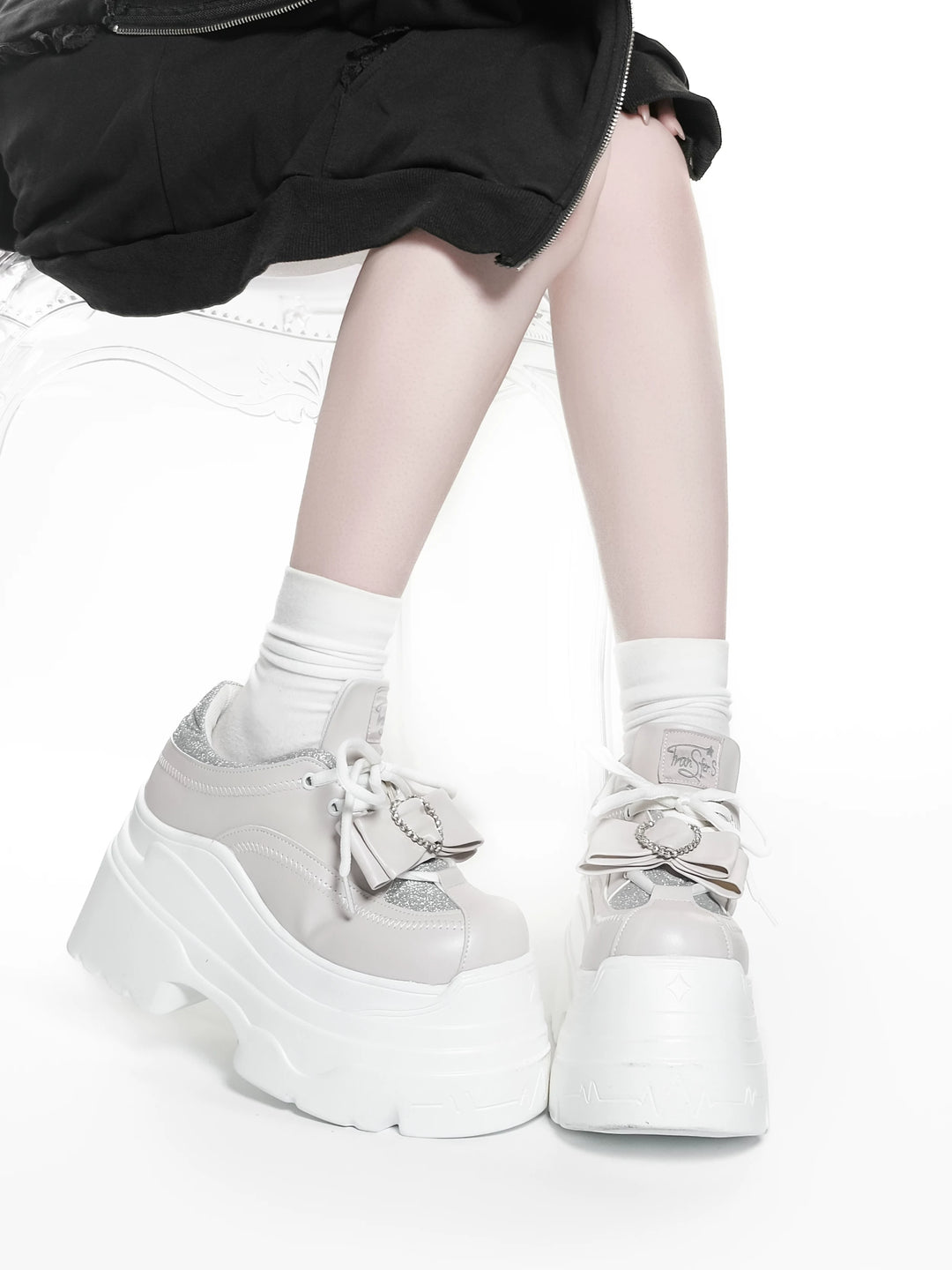 Jirai Kei Platform Shoes, Glitter Upper 45422:847884