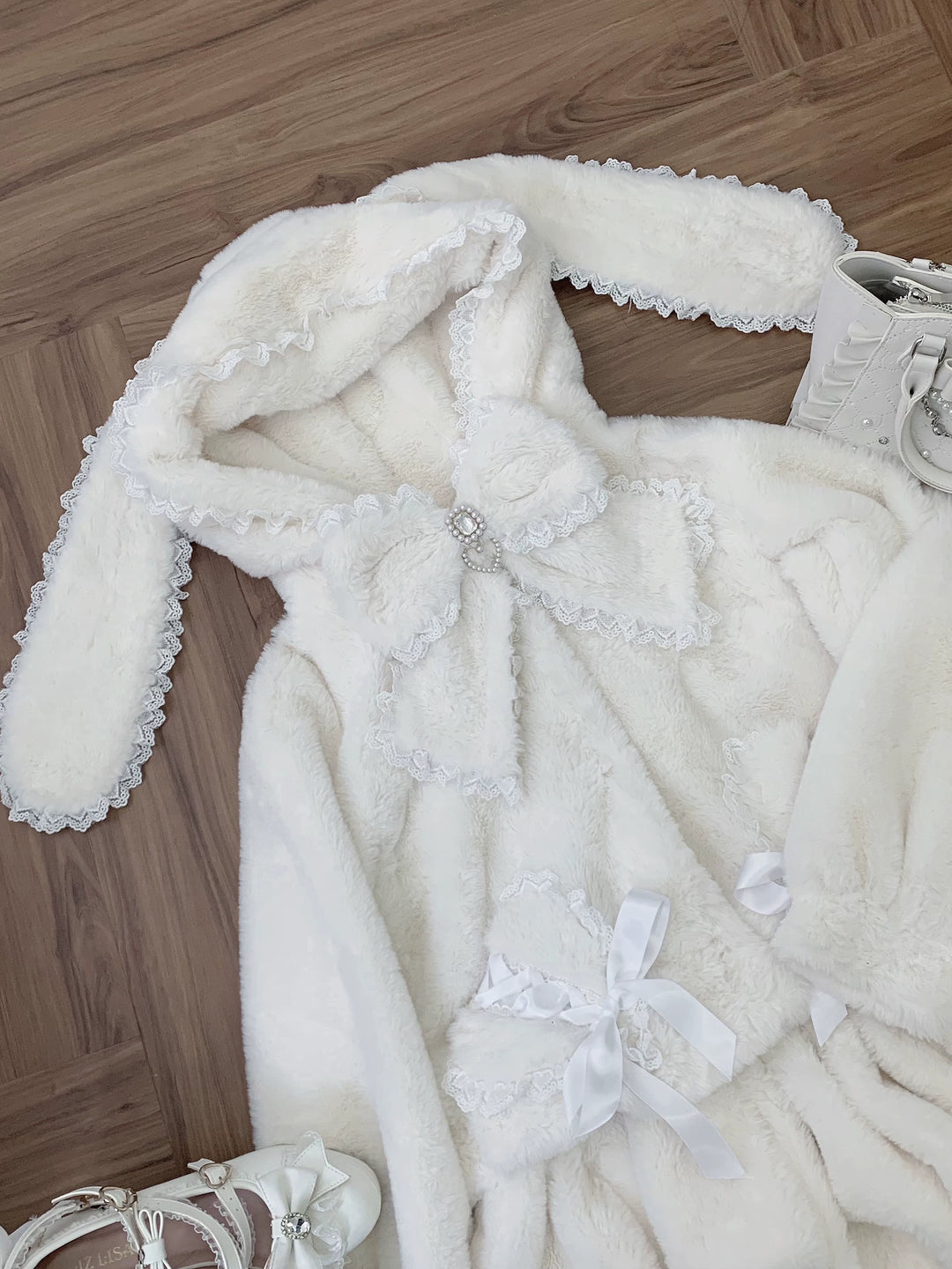 Ryousangata Winter Bunny Ear Hooded Coat Outfit 44590:814030