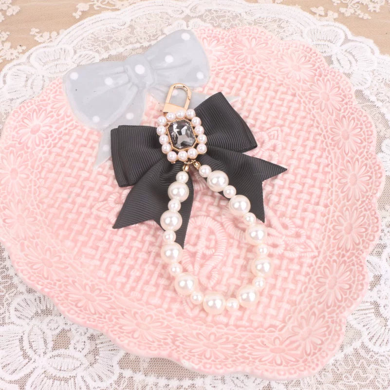 Ryousangata Rhinestone Wallet, Pom-Pom Pendant 45068:839577