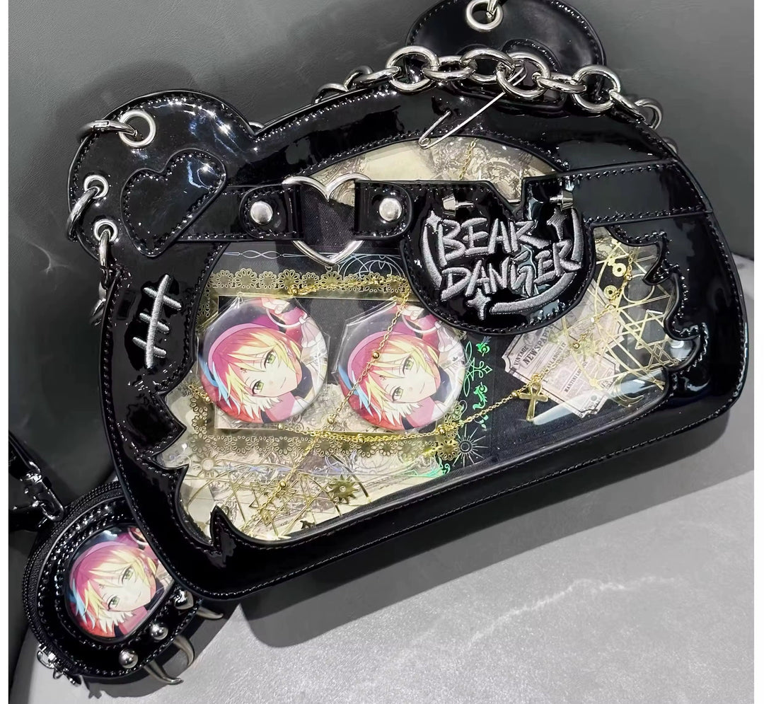 Kawaii Ita Bag Bear Leather Crossbody Bag Multicolor 33780:451360