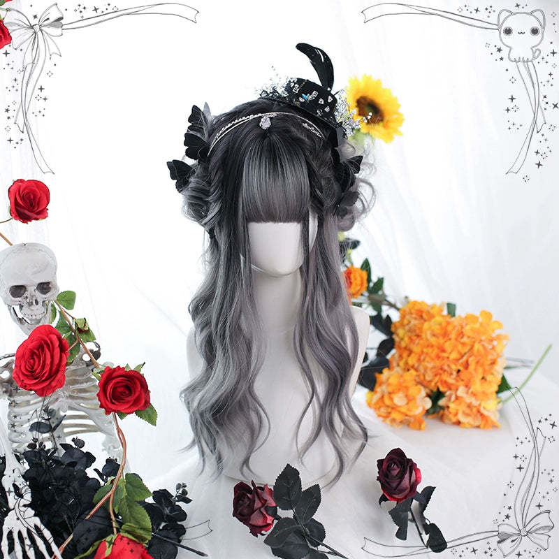 Lolita Wig Long Grey Wig Gentle Curly Wig 35614:496144 35614:496144