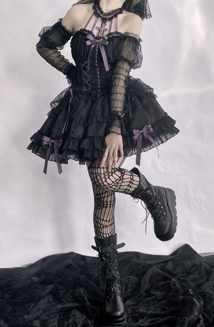 Gothic Lolita Dress Cross-Hime Halterneck Lolita Jumper Dress 35062:478519