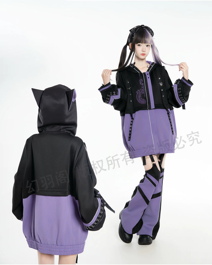 Tenshi Kaiwai Techwear Jacket and Shorts Set 44426:810719